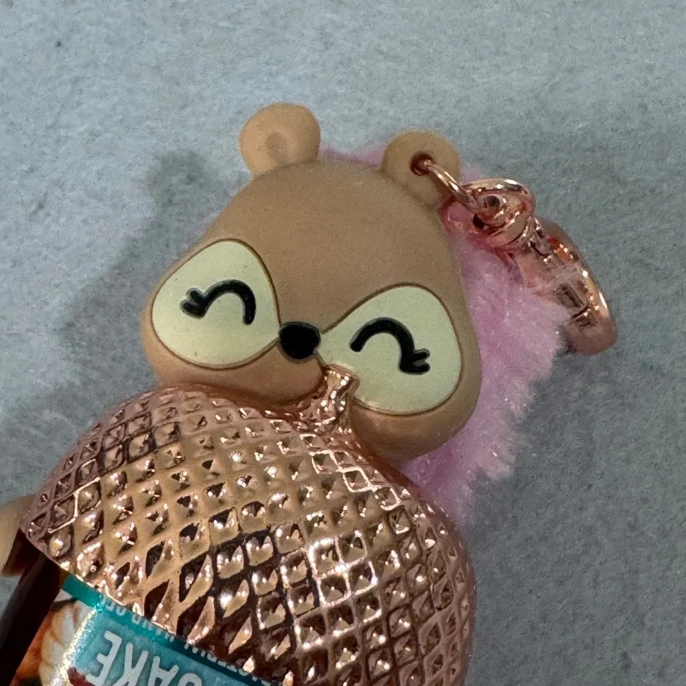 Bath & Body Works PocketBac Holder Women Tan Rose Gold Squirrel Pumpkin Cupcake